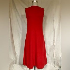 Poppy/holiday red cashmere knit dress/jumper